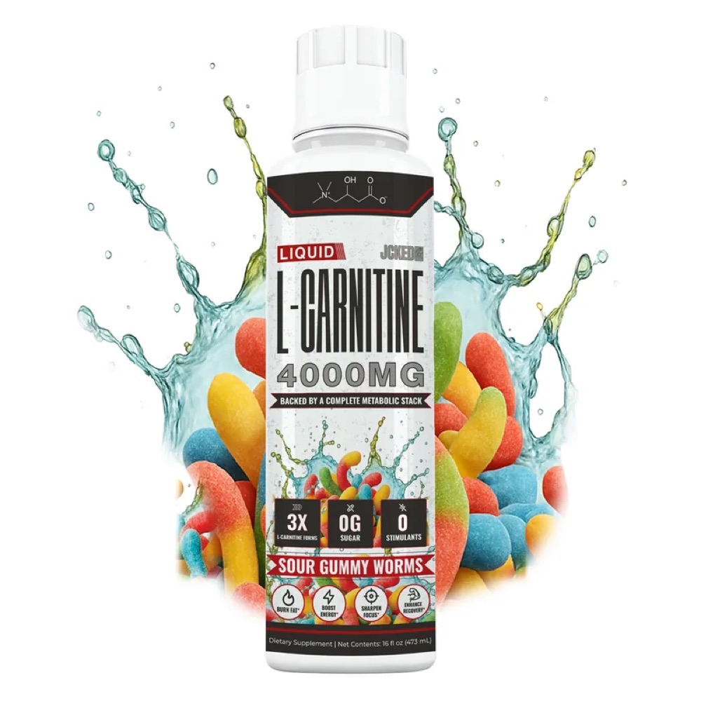 A bottle of JCKED Liquid L-Carnitine 4000MG